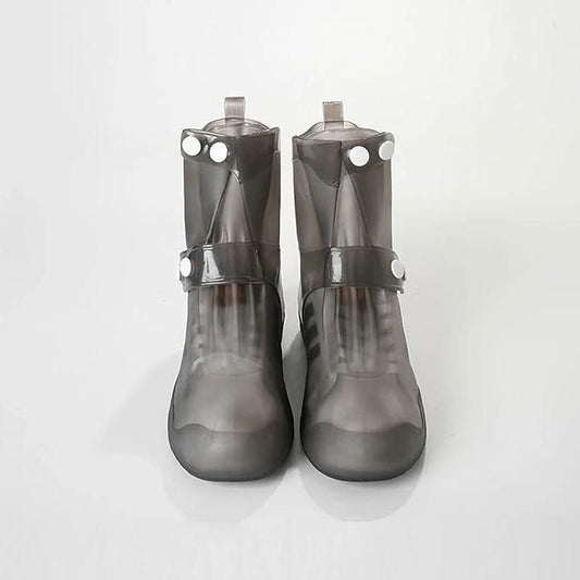 Waterproof Rain Shoe Covers with Secure Button Closure