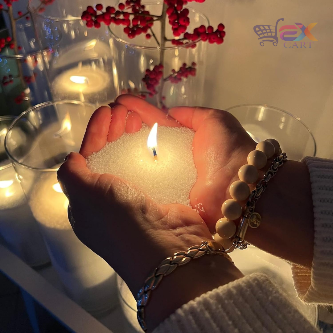 Pearl Soy Wax for Custom Candles 200gram + 50 Wicks