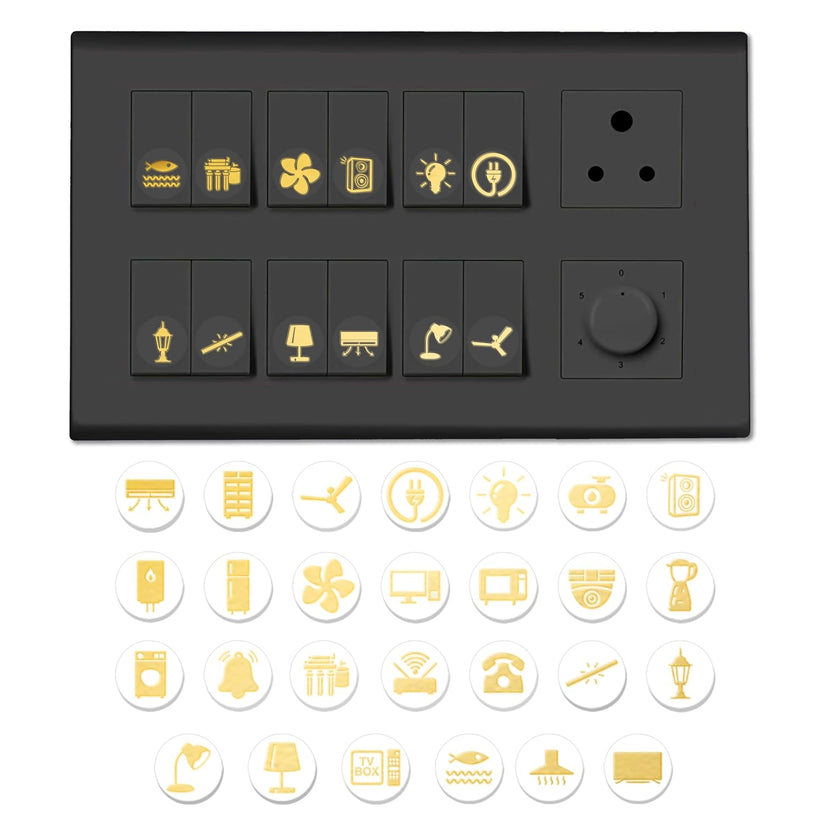 Gold Switch Stickers