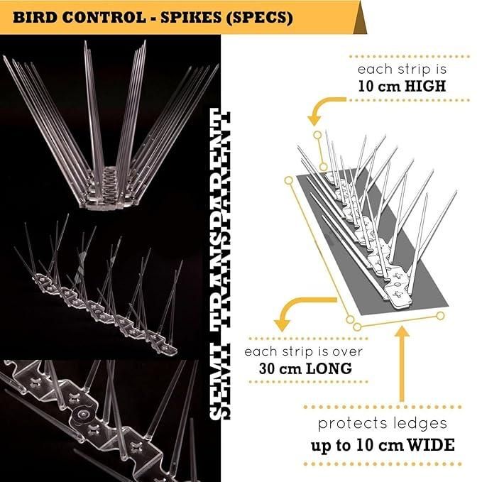 Eco-Friendly Pigeon Control Spikes (Set of 10)