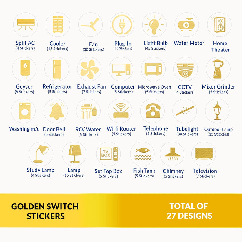 Gold Switch Stickers